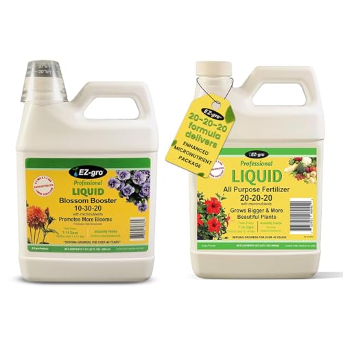 Fertilizante líquido EZ-GRO para plantas y flores, 1 Qt c/u