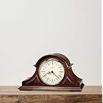 Howard Miller Burton II Mantel Clock, Decorative Top Molding with Triangular Burl Overlays, Analog Dial Roman Numerals Triple-Chime Movement, Volume Control Timepiece for Home Decor & Office - Image 3