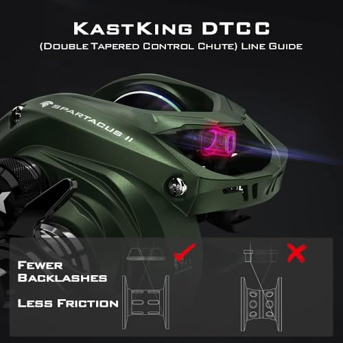 Image of KastKing Spartacus II Baitcasting Fishing Reel, 6oz Ultralight Baitcaster Reel, Super Smooth with 17.6 LB Carbon Fiber Drag, 7.2:1 Gear Ratio, 39mm Palm Perfect Lower Profile Design