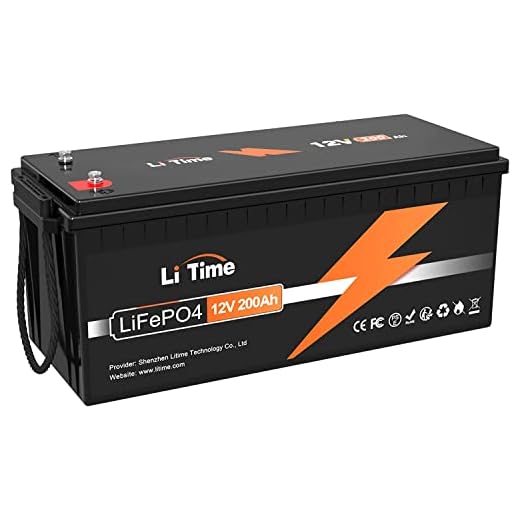 LiTime 12V 200Ah LiFePO4 Lithium Battery With 2560Wh Energy Max. 1280W Load Power Built-in 100A BMS,10 Years Lifetime 4000+ Cycles, Perfect for RV Solar Energy Storage Marine Trolling motor