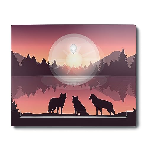 Image of MightySkins Skin Compatible with Alienware X16 R1 (2023) Full Wrap Kit - Wolf Silhouette | Protective, Durable, and Unique Vinyl Decal wrap Cover | Easy to Apply & Change Styles | Made in The USA