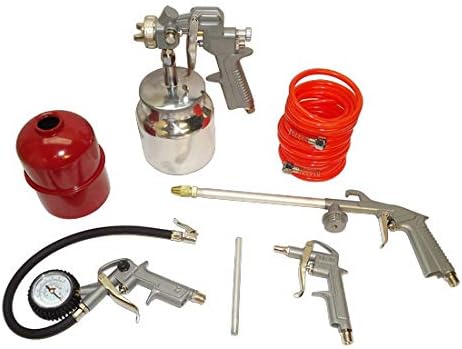 Kit de herramientas de aire de 5 Uds. Spray Blow Clean Wash Gun Line Hose Tire Inflator Accesorio