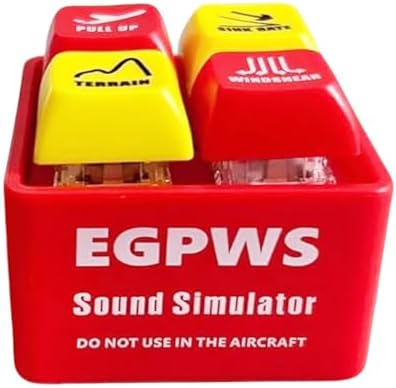 Porte-clés De Sécurité Avec Alarme Et Sons De Cockpit - Gadget Pour Passionnés D'aviation, Cadeau Fun (4cm, ABS, Lampe)