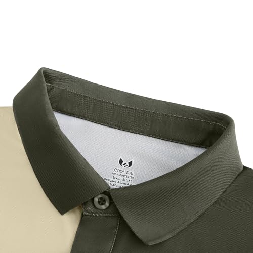 TIHEEN Golf Shirts for Men Dry Fit Performance Polo Short Sleeve Collared Shirt4