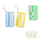 Portable Visual Schedule Keychain for Kids & Adults, Detachable Task Planning Reminder Board with DIY Stickers, ADHD Tools for Daily Routine Checklist, Chore Chart for Home, School, Travel