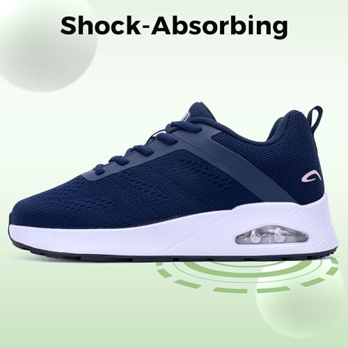 Image of IIV Women Wide Toe Box Walking Shoes Arch Support Running Tennis Sneakers Plantar Fasciitis Shoes