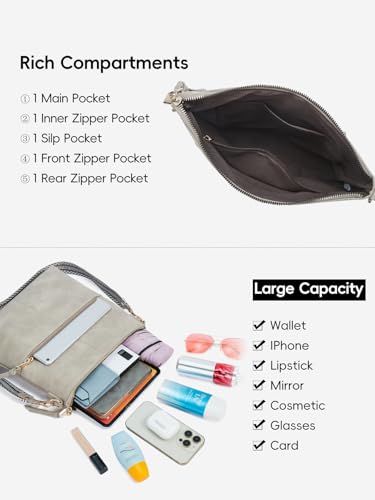 WESTBRONCO Crossbody Purses for Women Medium Shoulder Bag Vegan Leather Handbags with Guitar Strap 5