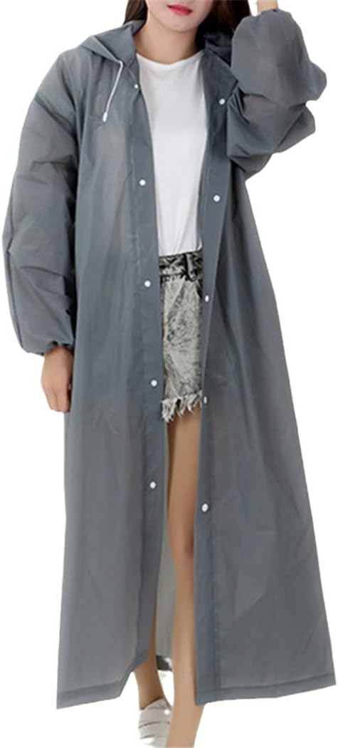 Environmental Women Raincoat Men Black Rain Clothes Cover Hooded Poncho Motorcycle Clear Portable Rain Jacket