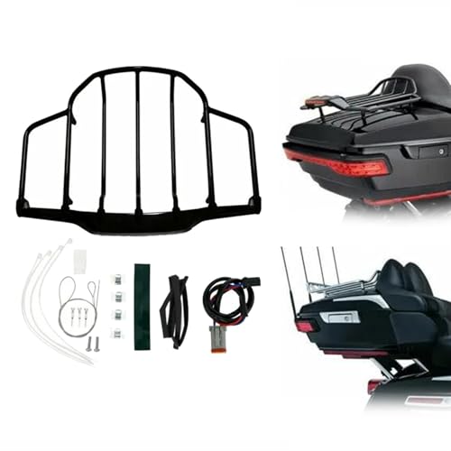 Porte-bagages de coffre moto Air Wing élégant en acier chromé pour Electra Street Glide
