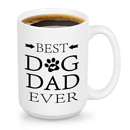 Cabtnca Best Dog Dad Ever 15oz Mug