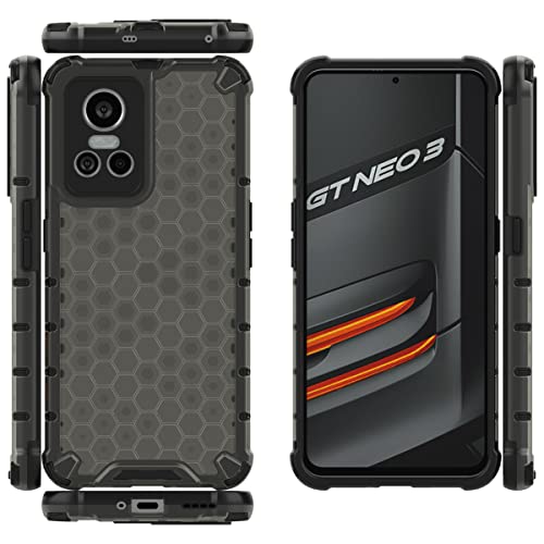 Image of Glasgow Back Case Cover Compatible with Realme GT Neo3 5G (Stylish Design) - Black