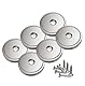 Magnetpro 6 Stück Scheiben Magnete mit Kapsel 40 KG Zugkraft 32 x 8 mm, Topfmagnet mit Loch