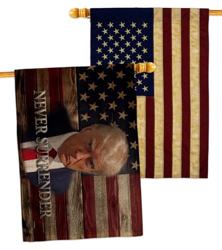 Trump Flag Trump Mugshot 2024 American Flags for Outside 3X5 Never Surrender T Shirt Mug Shot Poster Wall Banner Pack Patriotic Outdoor Decorations Indoor Burlap Tapestry, Gifts for Him Made in USA