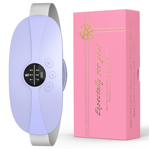 Image of Portable Heating Pad, 5s Fast Heating, 3 Heat Levels and 3 Massage Modes, Heating Pad for Period Cramps for Women and Girls(Light Purple)