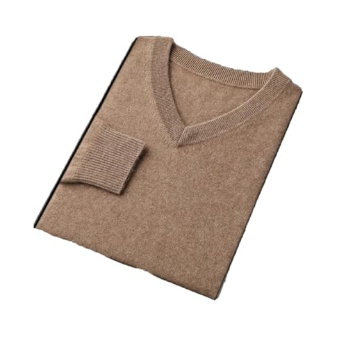 Pull cachemire homme col V chaud tricoté manche longue solide