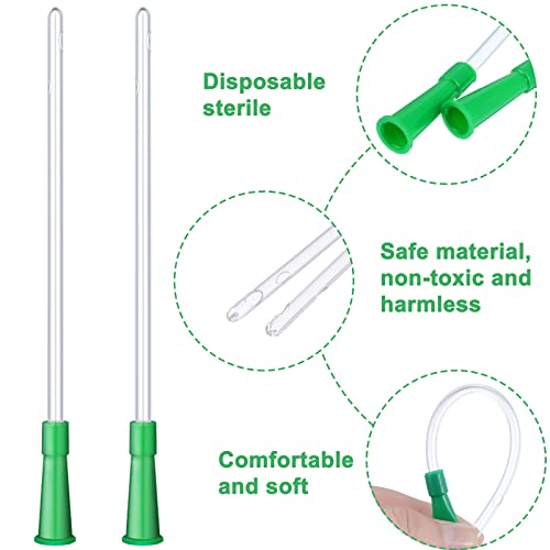 Image of Nuanchu PVC Replacement Tubings Supplies Tubes Kit Clear Replacements Hose with Flexible Rounded End for Smooth Insert(16 FR,30 Pieces)