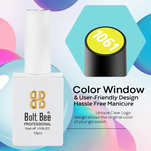 Image of DUDUSTRONG Bolt Bee Gel Glossy Finish Nail Polish Kit Gel Nail Polish Set- 6 Summer Vibrant Colors Gel Polish For Women Diy Salon (A1-Pop Bellwether Of Coloring (19+33+13+20+02+04)), 90 Ml