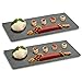 TIENDA EURASIA – Pack 2 Platos de Pizarras, Plato de Pizarra para Aperitivos, Diseño Elegante y Vanguardista (15 x 30 cm)
