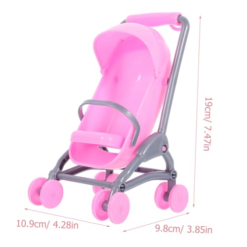 VANZACK 2stücke Mini Puppenwagen Aus Abs-Material Für Junge Mädchen Puppenkinderwagen Zum Spielen Kleiner Kinderwagen Für Puppenspiele Party-Spielzeug Für Junge Mädchen – Bild 3