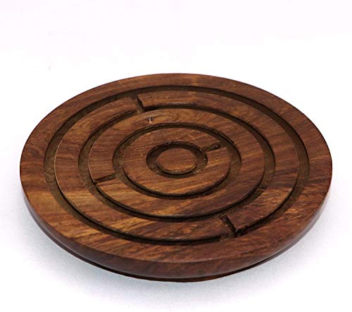 Juego de Laberinto de Madera Redondo Hecho a Mano Ajuny miniatura 5