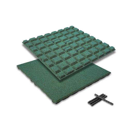 bepco Fallschutzmatte 4er Set - Gummimatte, Bodenmatte, stoßdämpfend &...