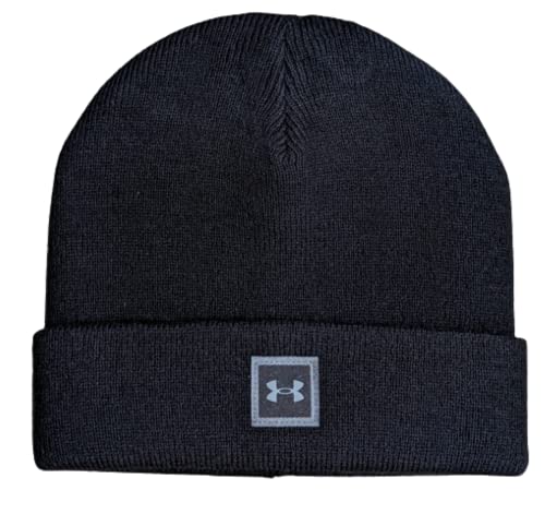 Under Armour Boys' UA Halftime Cuff Beanie, Black, One Size