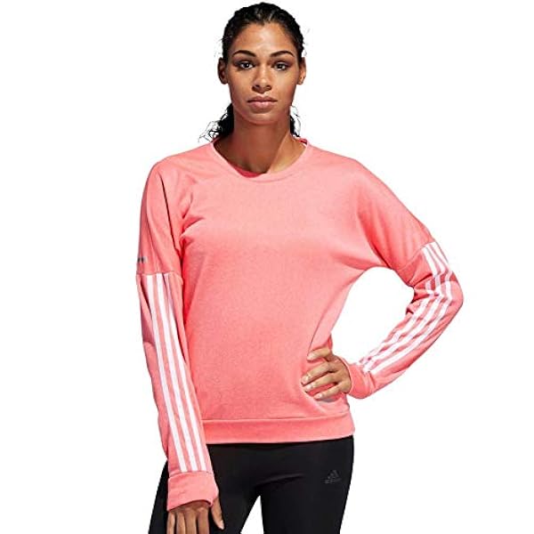 adidas Response Crew - Sudadera de Manga Larga con Cuello Redondo para Mujer