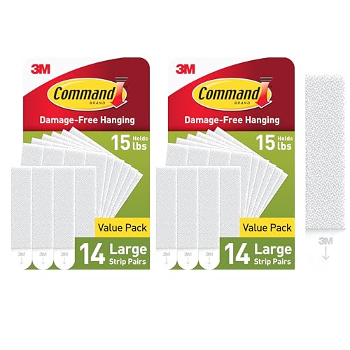 Command 15 lb Large Picture Hanging Strips 28 Pairs (56 Strips), ...