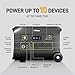 Tragbares Powerstation 1200W 1075Wh, 3X AC (Spitze 2400W) PurMars, Solarspeicher PD100W, bidirektionaler Wechselrichter AC DC-Eingang, Notstromversorgung zu Hause, Wohnmobil, Camping