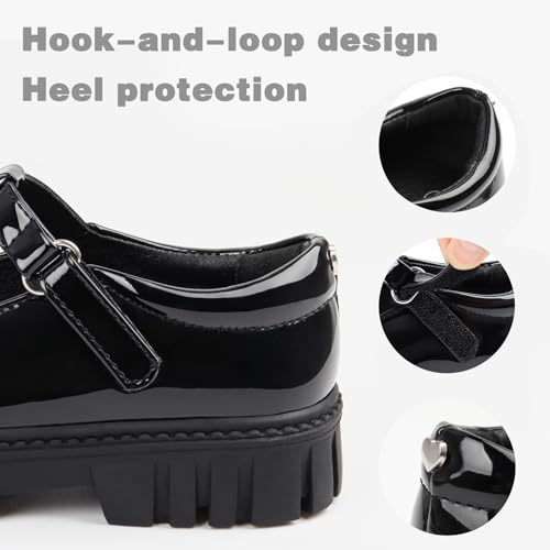 Image of Toddler Girl Dress Shoes Bow Black Dress School Shoes Princess Mary Jane for Toddler /Little Girl