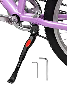 Bike Kickstand 16 18 Inch Kickstand for Kids Bike Adjustable Aluminium Alloy Bicycle Kickstand Center Mount Kick Stand for Mountain Bike Road BMX MTB Bicycle 16