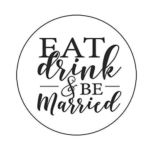 Amazon.com: Eat Drink and Be Married Wedding Stickers, F5:38 : Handmade ...
