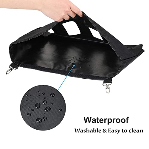 Heu Futterbeutel Kaninchen Heu Beutel Hängender Futtersack Kaninchen Heutasche Heu Futter Tasche Hase Futterspender Sack mit 4 Fenster für Kaninchen Hamster Meerschweinchen Kleintiere,Schwarz