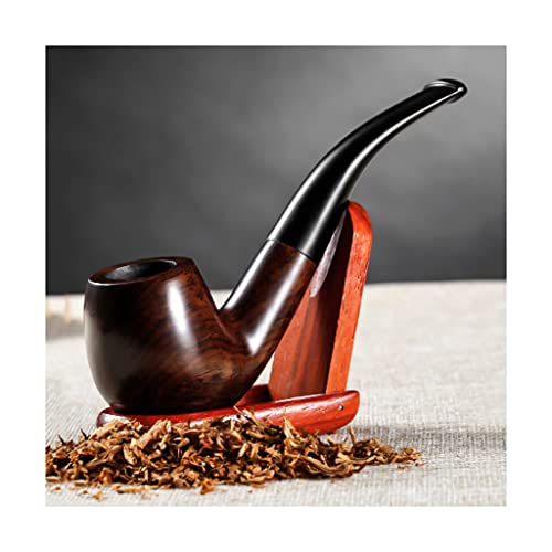 Zdz Herren-Tabakpfeifen, tragbare männliche braune handgefertigte hölzerne Gebogene Pfeife, Vintage-Erwachsene, Raucher-Pfeifen-Geschenkset Cover