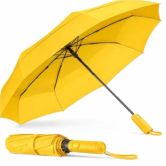 Automatic Open-Close Umbrella To Protect From Rain & Sun UV Large Size Windproof Double Layer, Travel- Friendly, Big Strongest Canopy, Auto Folding & Easy To Carry For Men & Women-image-31