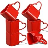 Domensi 6 Pcs 11.8 oz Valentines Heart Shaped Mugs...