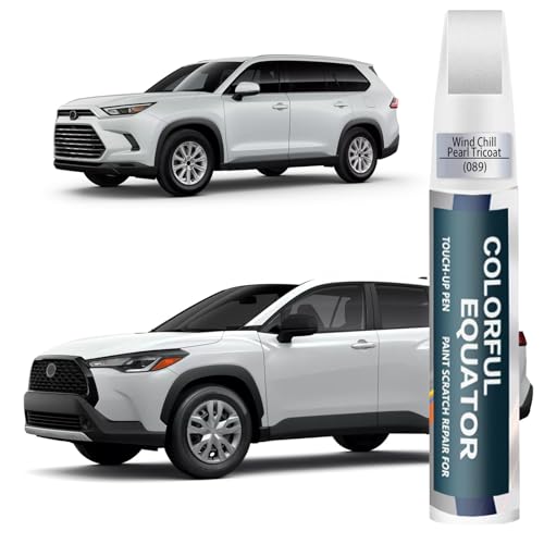 Image of 089 Wind Chill Pearl Tricoat Touch Up Paint for Toyota, Car Paint Pen Scratch Repair Two-In-One Touch Up Paint, Premium Car Scratch Remover for Deep Scratches
