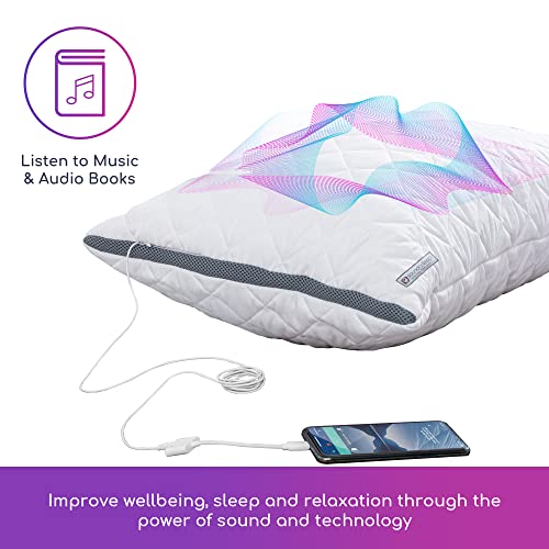 Soundasleep Speaker Pillow - Music Pillow with Built in Speaker - Quilted Cover Singing Pillow with Dual Purpose Adapter - Image 3