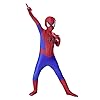 Generico Costume ispirato a Spider Man Classico per bambino e bambina, Vestito Uomo Ragno Taglia 5-6 anni, Tuta, copristivali e maschera, Adatto per Carnivale, Halloween, Natale e Feste