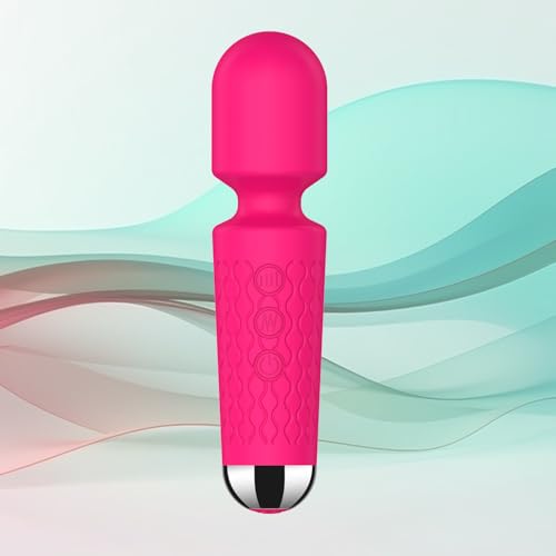 Image of Personal Mini Massager, Handheld Wand Massager - Powerful Vibration Massager - Perfect for Travel Stress Relief, Relieves Back, Legs and Lumbar Muscles (Rose Red)