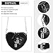 LUI SUI Women Red Heart Purse Cute Love Heart Shape Shoulder Handbag Girls Evening Clutch Bag Chain Purse