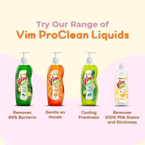 Image of Vim Baby Dishwash Liquid, Removes 100 Milk Stains and Odours, Plant-Based actives, Paraben and Phosphate free, Safe for Child-Utensils, 500ml