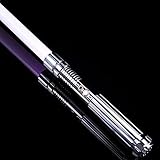 Lightsaber of Metal Aluminum Hilt, Black Series LED Rechargeable Light Saber Force FX Heavy Dueling with Realistic Light and Blaster Sound, for Ages 12 & Up -NO118 Silver