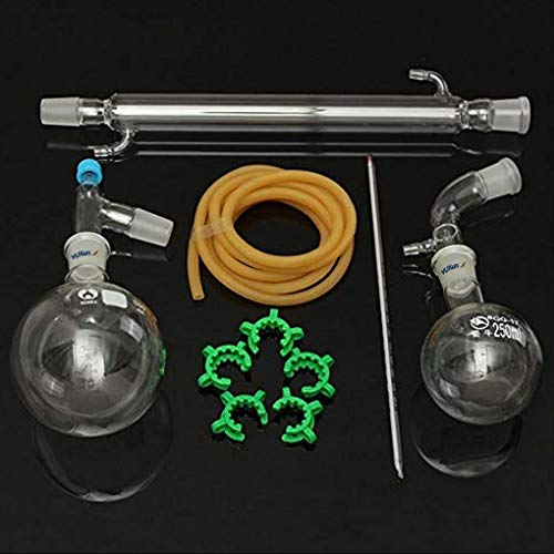 New 500ml, 24/29, 6pcs Lab Distillation Apparatus Chemistry Glassware Set