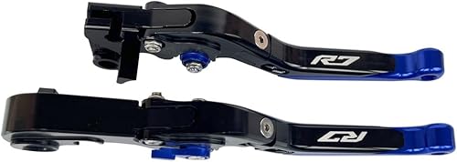Miniatura 4 de WOMELF Palancas de freno de embrague extensibles ajustables azules Palanca de ajuste compatible con Yamaha YZF R7 2021 2022 2023