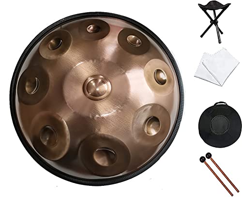 Tambor Steel Tongue Drum D Minor 22" 9 Notas Plata