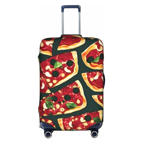 HJLUUFT Protector de colchón de viaje con estilo pizza, personaliza y localiza tu maleta sin esfuerzo, funda para maleta, Color blanco., S