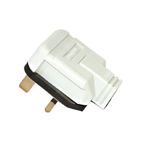 Permaplug White Heavy Duty Plug Top 13A 13 Amp Fused 3 Pin Pack of 5 Cover