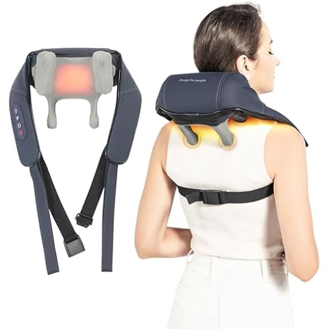 Goldmille Neck and Shoulder Massager with Infrared, Shiatsu Back Massager for Pain Relief, Cordless Electric Deep Tissue 6D Kneading Massager for Neck, Shoulder, Leg, Back Muscle Tension Release Cover