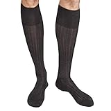 Lunghezza al ginocchio Leo Corsetteria Calza lunga gambaletto Uomo Sanitaria Polsino Morbido Filo Scozia. Un paio.601L Tg. 43-44 Bianco